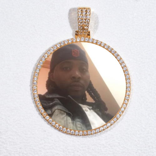 MEDIUM 3D CIRCLE CUSTOM PICTURE PENDANT