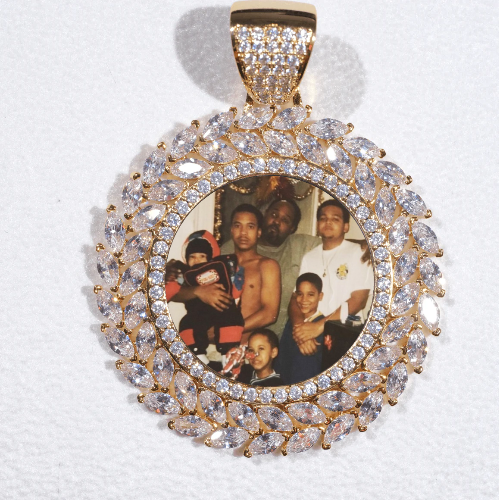 Large 3D Wheat Ear Custom Picture Pendant
