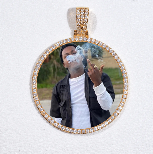 MEDIUM 3D CIRCLE CUSTOM PICTURE PENDANT