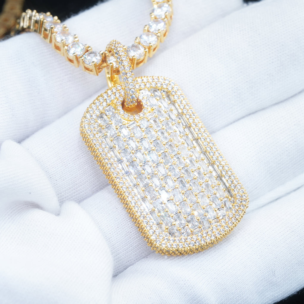 ICED DOG TAG PENDANT