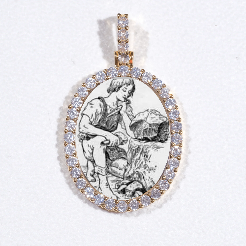 3D Oval Custom Picture Pendant