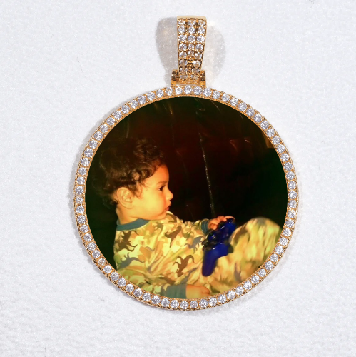 MEDIUM 3D CIRCLE CUSTOM PICTURE PENDANT