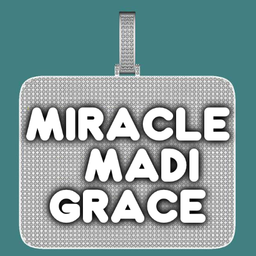 CUSTOM LETTER NECKLACE 3D BIG SQUARE