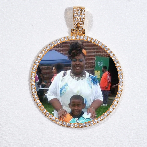 MEDIUM 3D CIRCLE CUSTOM PICTURE PENDANT