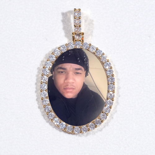 3D Oval Custom Picture Pendant