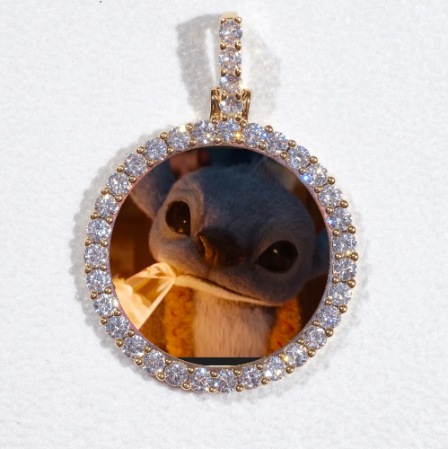 3D CIRCLE CUSTOM PICTURE PENDANT SMALL SIZE