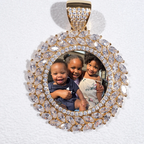 Large 3D Wheat Ear Custom Picture Pendant