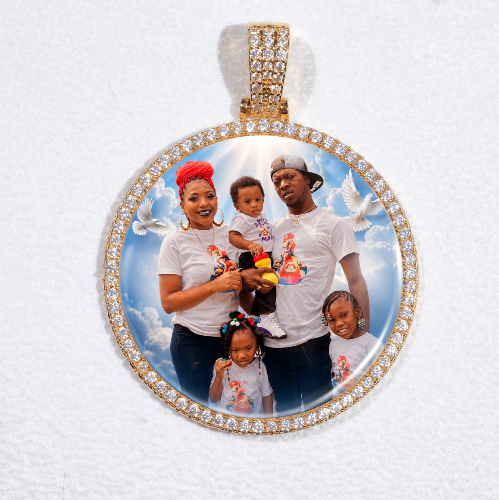 MEDIUM 3D CIRCLE CUSTOM PICTURE PENDANT