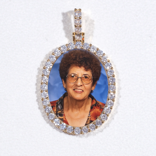 3D Oval Custom Picture Pendant