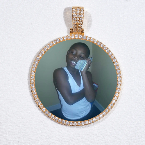MEDIUM 3D CIRCLE CUSTOM PICTURE PENDANT