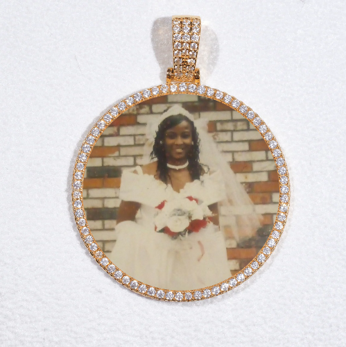 MEDIUM 3D CIRCLE CUSTOM PICTURE PENDANT