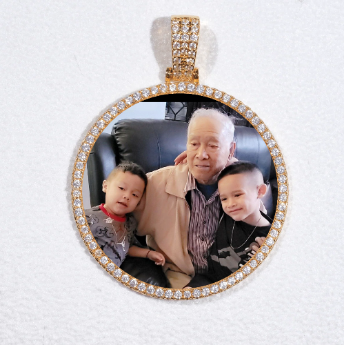 MEDIUM 3D CIRCLE CUSTOM PICTURE PENDANT