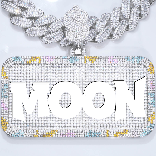 CUSTOM LETTER NECKLACE 3D COLORFUL SQUARE