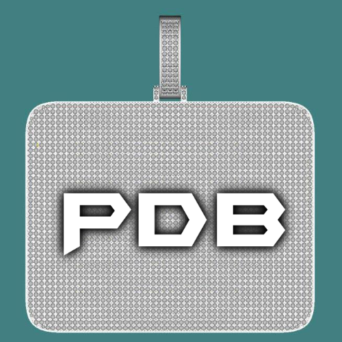 CUSTOM LETTER NECKLACE 3D BIG SQUARE