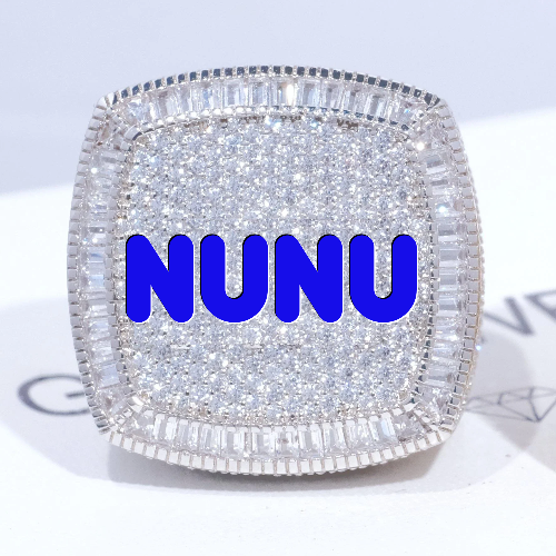 CUSTOM LETTER 3D ICED RING