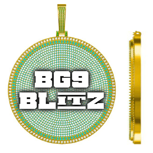 CUSTOM LETTER NECKLACE 3D BIG DISC