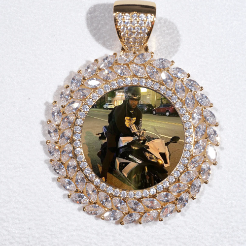 Large 3D Wheat Ear Custom Picture Pendant