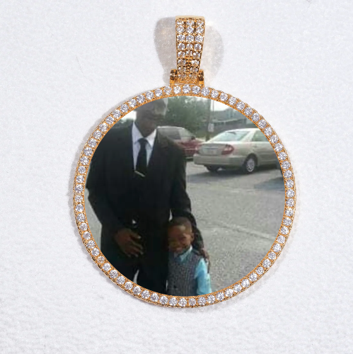 MEDIUM 3D CIRCLE CUSTOM PICTURE PENDANT
