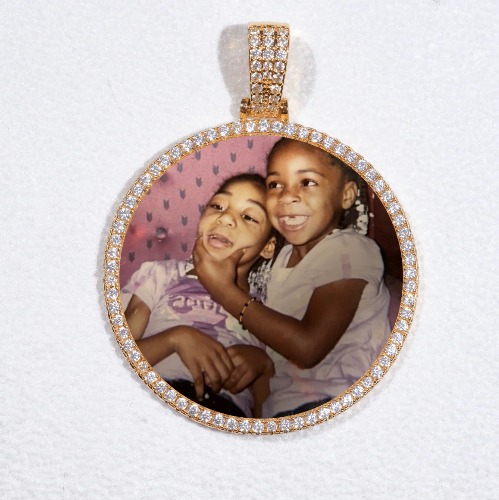 MEDIUM 3D CIRCLE CUSTOM PICTURE PENDANT