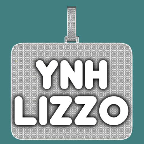 CUSTOM LETTER NECKLACE 3D BIG SQUARE