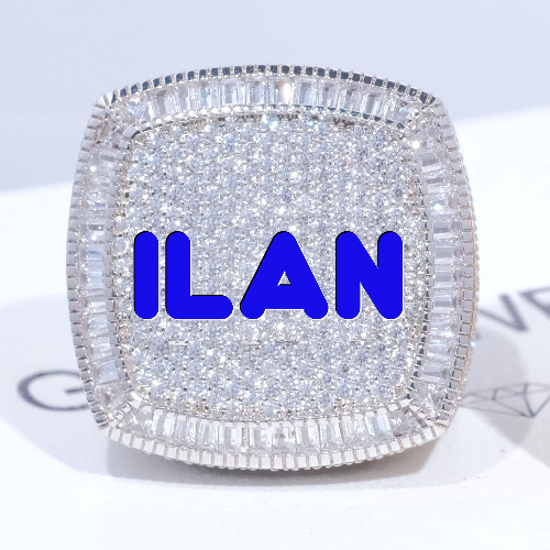 CUSTOM LETTER 3D ICED RING