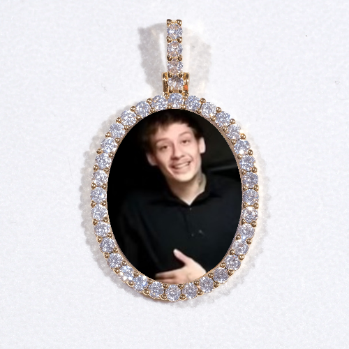 3D Oval Custom Picture Pendant