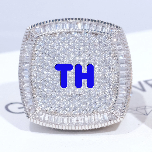 CUSTOM LETTER 3D ICED RING