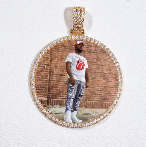 MEDIUM 3D CIRCLE CUSTOM PICTURE PENDANT