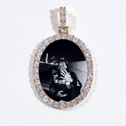 3D Oval Custom Picture Pendant