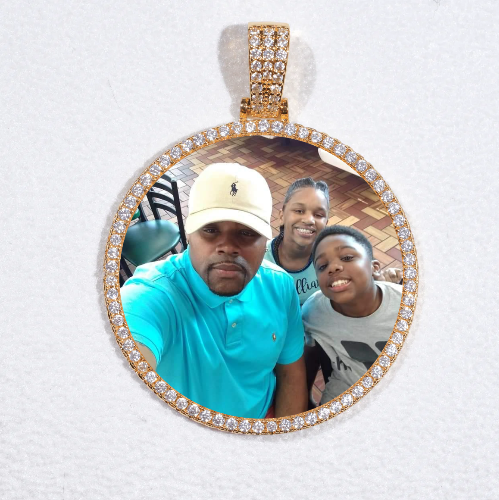 MEDIUM 3D CIRCLE CUSTOM PICTURE PENDANT