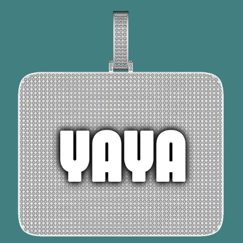 CUSTOM LETTER NECKLACE 3D BIG SQUARE