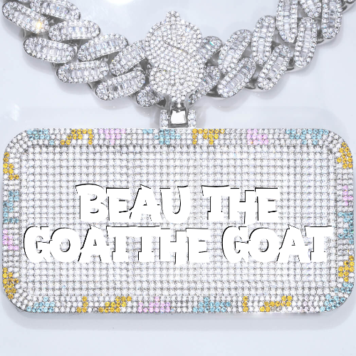 CUSTOM LETTER NECKLACE 3D COLORFUL SQUARE