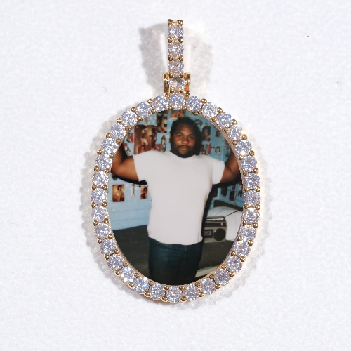 3D Oval Custom Picture Pendant