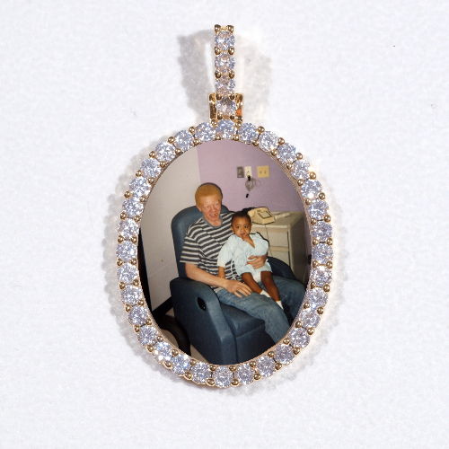 3D Oval Custom Picture Pendant