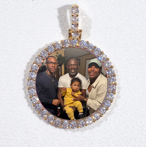 3D CIRCLE CUSTOM PICTURE PENDANT SMALL SIZE