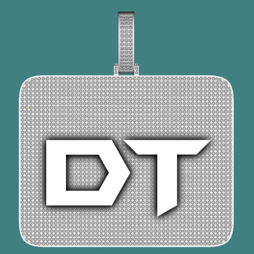 CUSTOM LETTER NECKLACE 3D BIG SQUARE