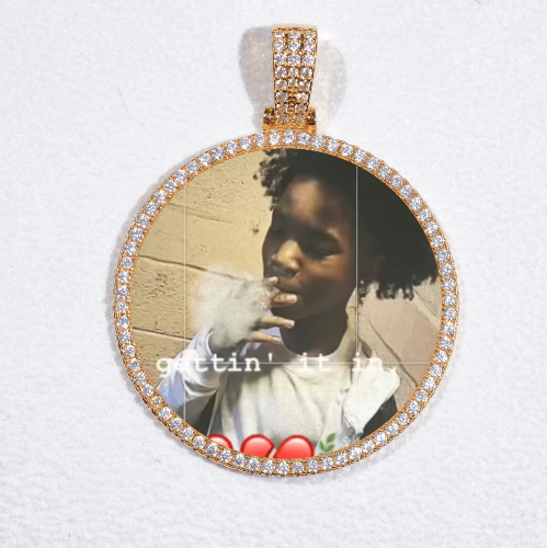 MEDIUM 3D CIRCLE CUSTOM PICTURE PENDANT