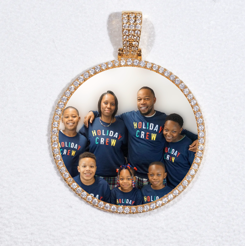 MEDIUM 3D CIRCLE CUSTOM PICTURE PENDANT