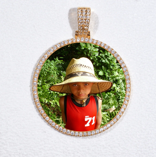 MEDIUM 3D CIRCLE CUSTOM PICTURE PENDANT