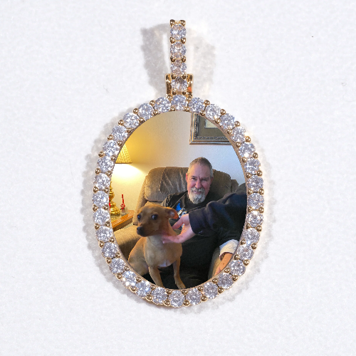 3D Oval Custom Picture Pendant