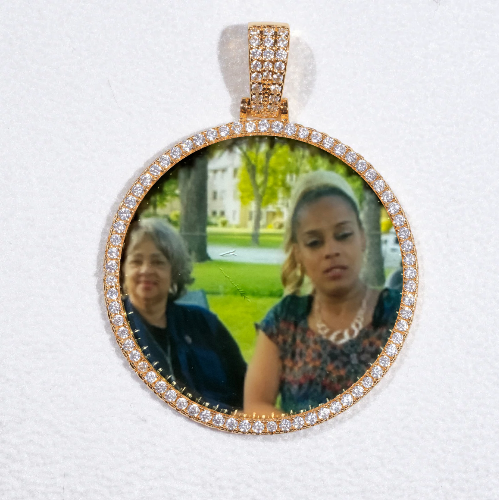 MEDIUM 3D CIRCLE CUSTOM PICTURE PENDANT
