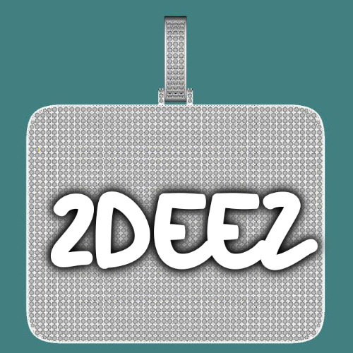 CUSTOM LETTER NECKLACE 3D BIG SQUARE