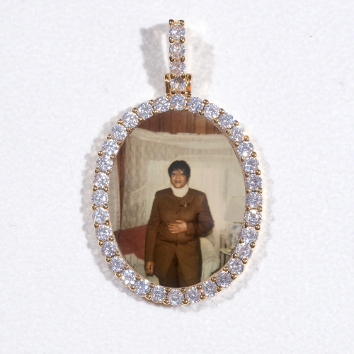 3D Oval Custom Picture Pendant