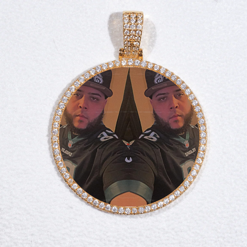 MEDIUM 3D CIRCLE CUSTOM PICTURE PENDANT