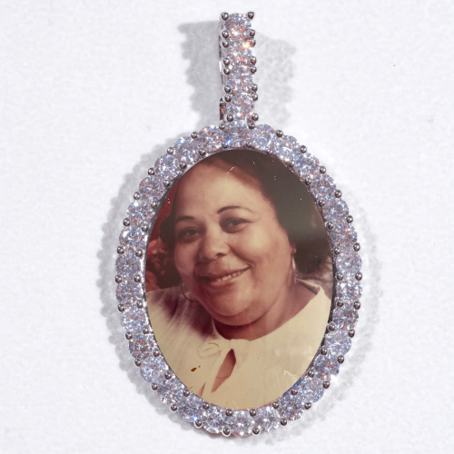 Large 3D Oval Custom Picture Pendant