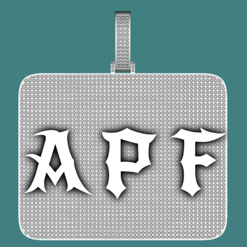 CUSTOM LETTER NECKLACE 3D BIG SQUARE