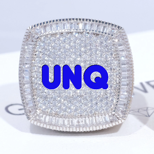 CUSTOM LETTER 3D ICED RING