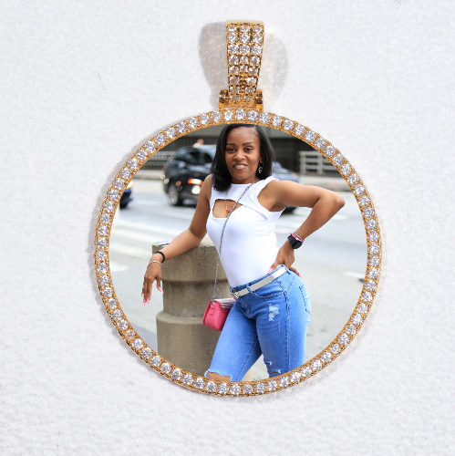 MEDIUM 3D CIRCLE CUSTOM PICTURE PENDANT