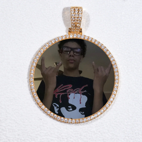 MEDIUM 3D CIRCLE CUSTOM PICTURE PENDANT