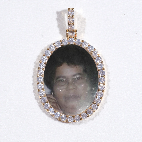 3D Oval Custom Picture Pendant